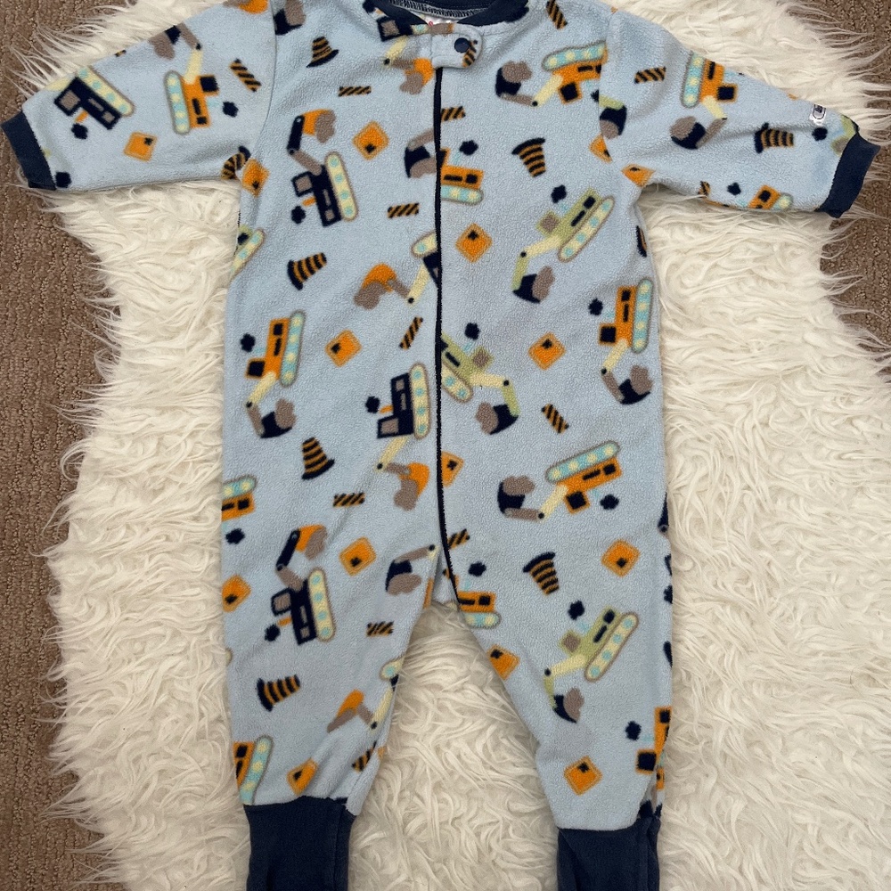 12 month Snugabye Construction Fleece Sleeper